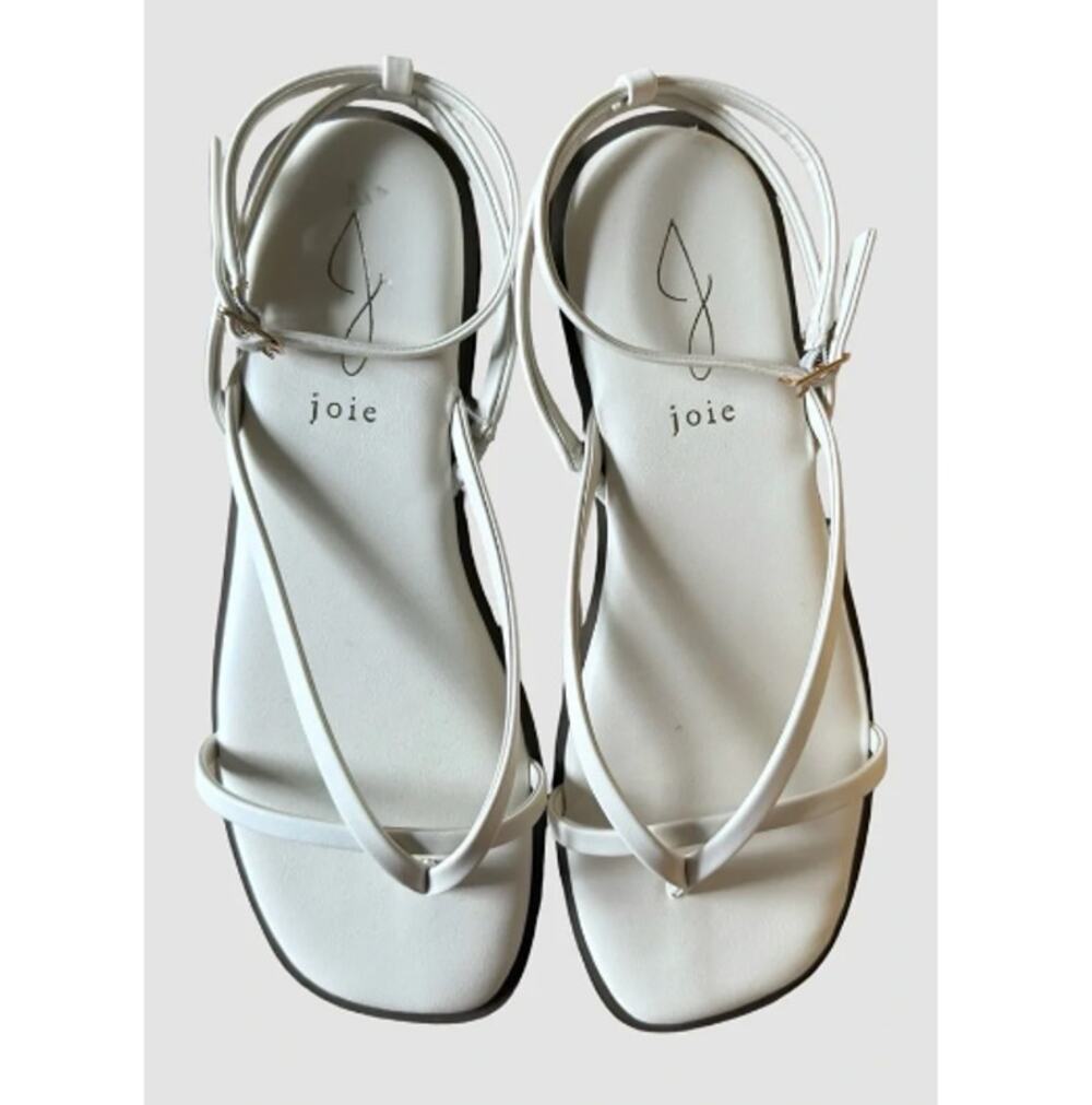 Joie Women's Cream Ecru Adjustable Straps Vida  Sandals Size 7.5M